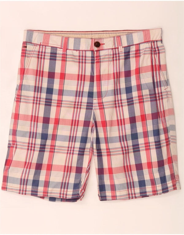Tommy Hilfiger Herre Chino Shorts W34 Large Pink Ternet Bomuld