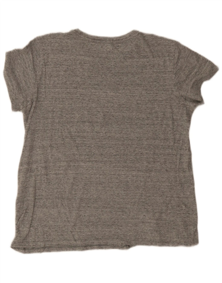 Levi's Grafisk T-shirt top til kvinder DK 14 mellemgrå flækket logo