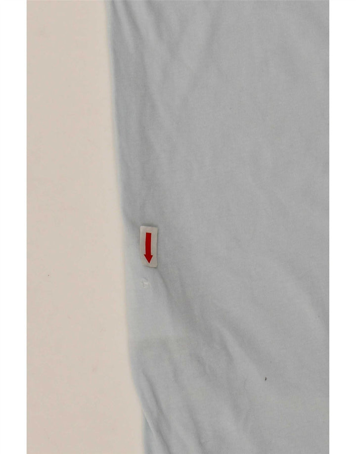 Vans Herre Custom Fit Grafisk T-Shirt Top Lille Blå Bomuld