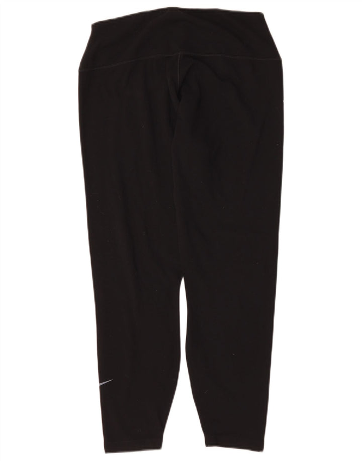 Nike Dame Dri Fit Leggings UK 16 Large Black Polyester