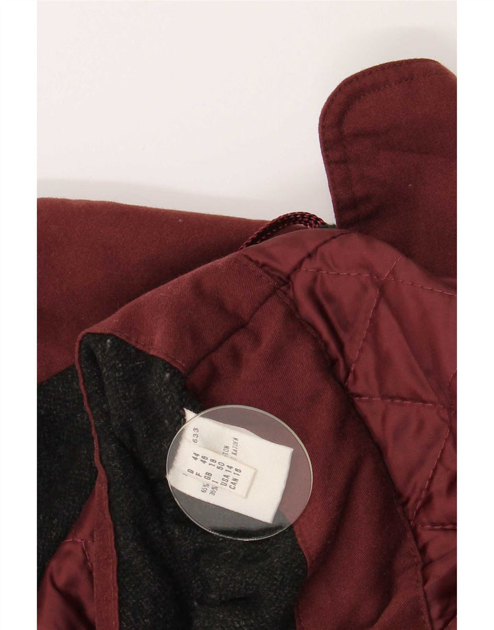 Vintage Dame Oversized Windbreaker Coat UK 18 XL Burgundy Polyester