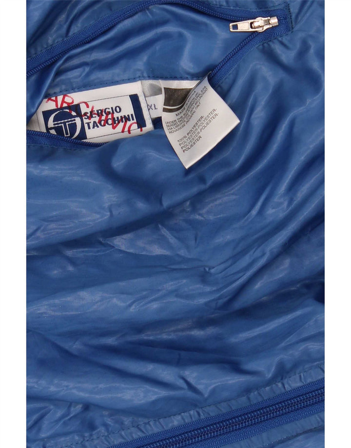 Sergio Tacchini Herre vendbar jakke UK 42 XL Blå Colourblock Polyester