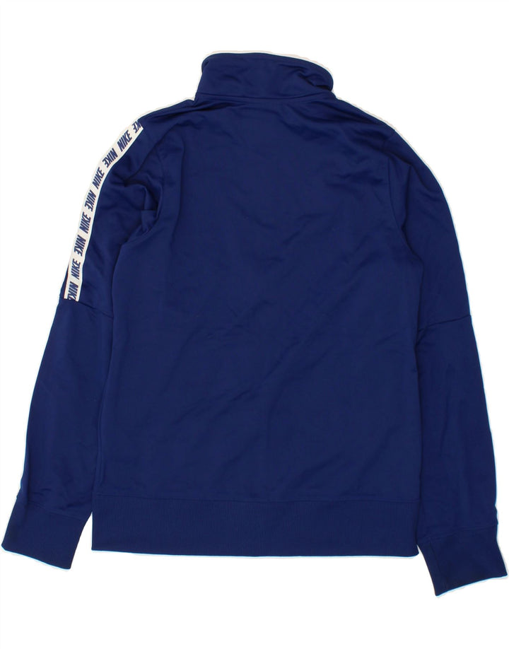 NIKE Girls Graphic Tracksuit Top Jacket 14-15 Years Navy Blue Polyester Vintage Nike and Second-Hand Nike from Messina Hembry 