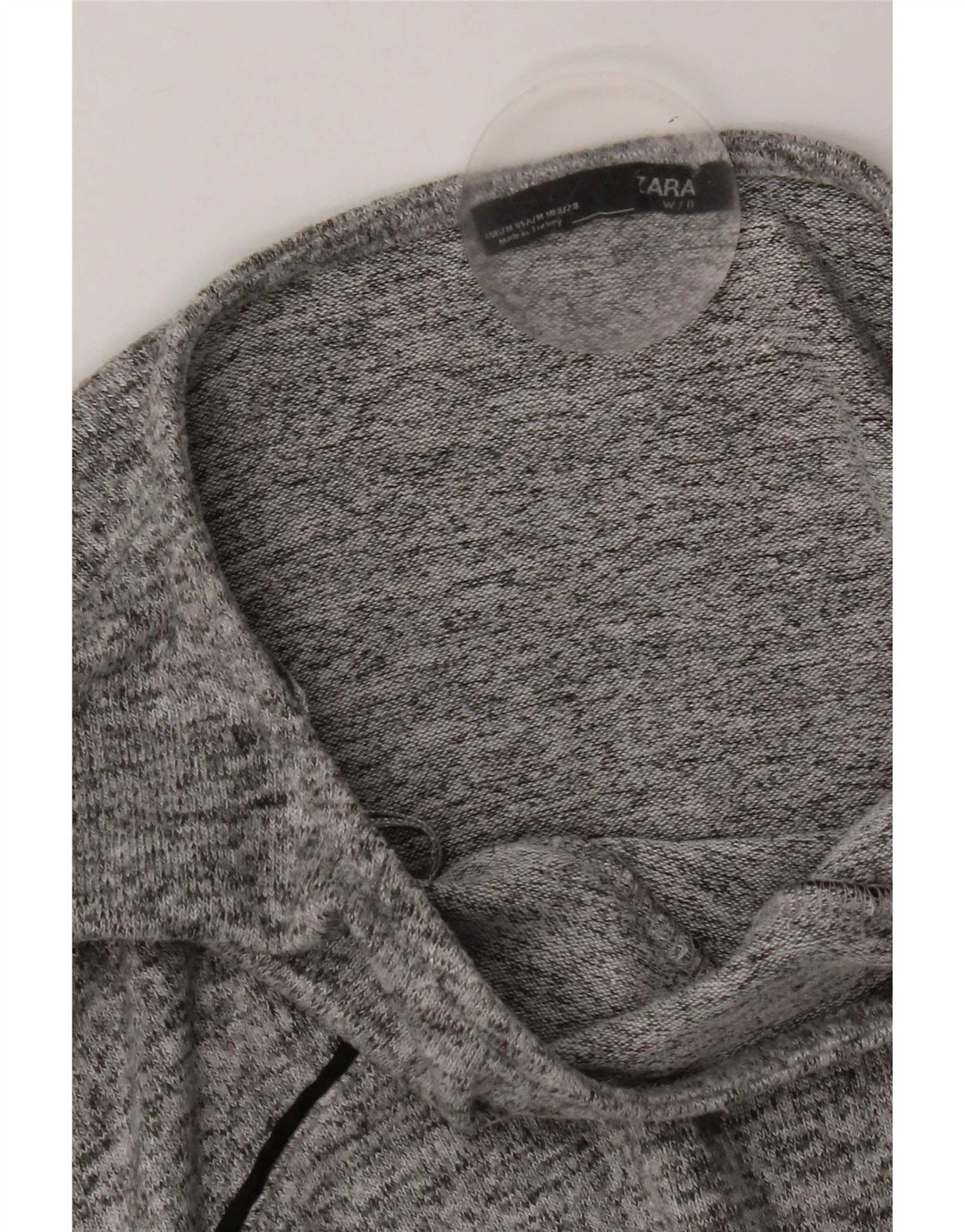 Zara Dame Oversized Top 3/4 ærme UK 14 Medium Grå Flecked
