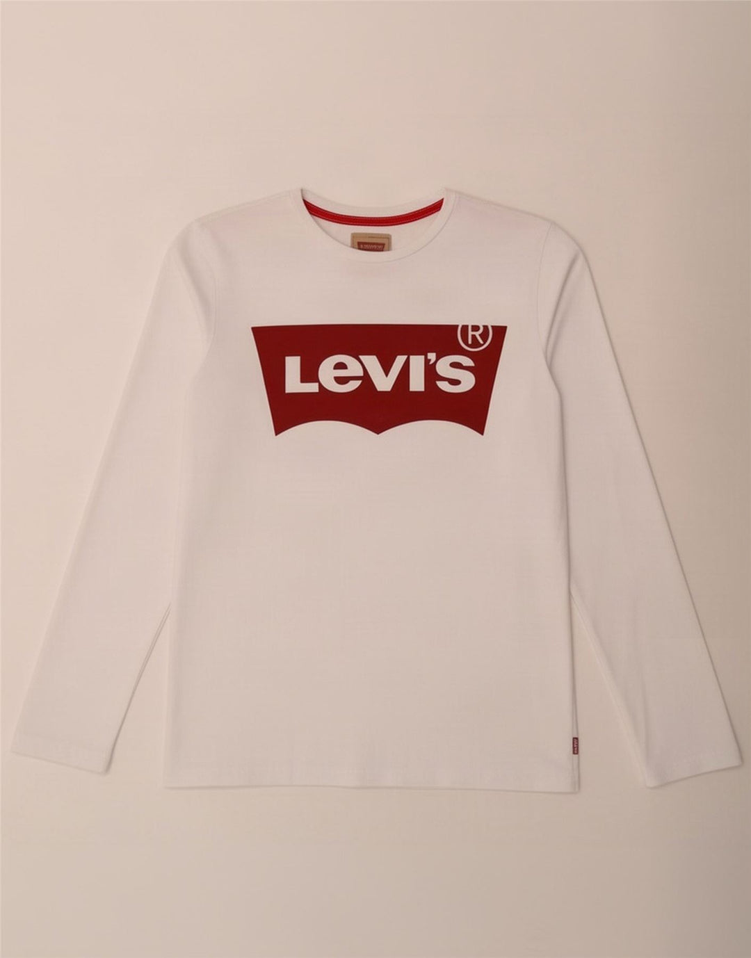 Levi's Boys Grafisk Top Langærmet 15-16 År Hvid Bomuld