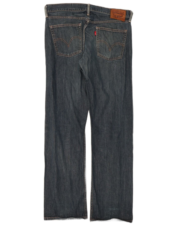 Levi's Herre 514 Straight Jeans W34 L32 Marineblå Bomuld