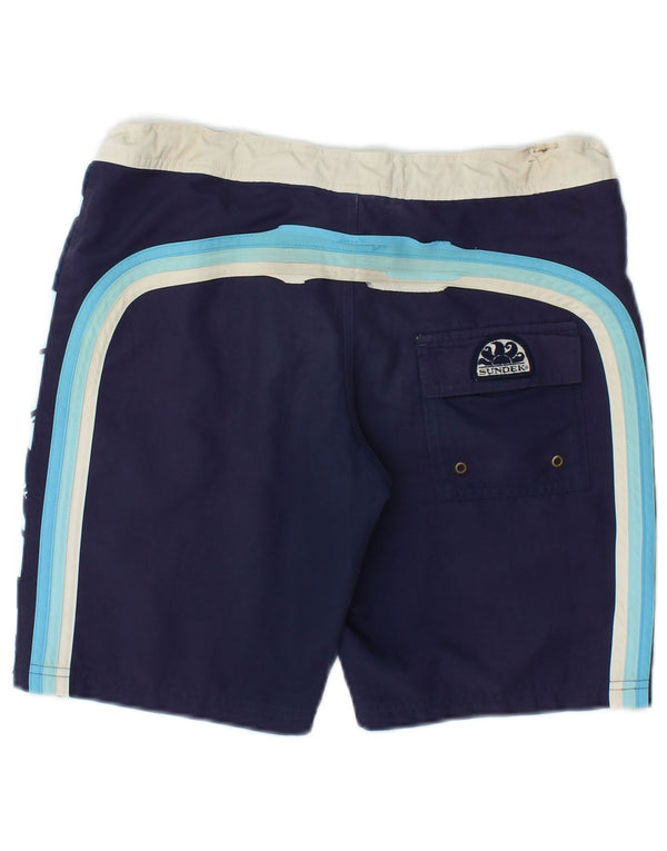 Sundek Boys Badeshorts 13-14 år Navy Blue Floral Polyester