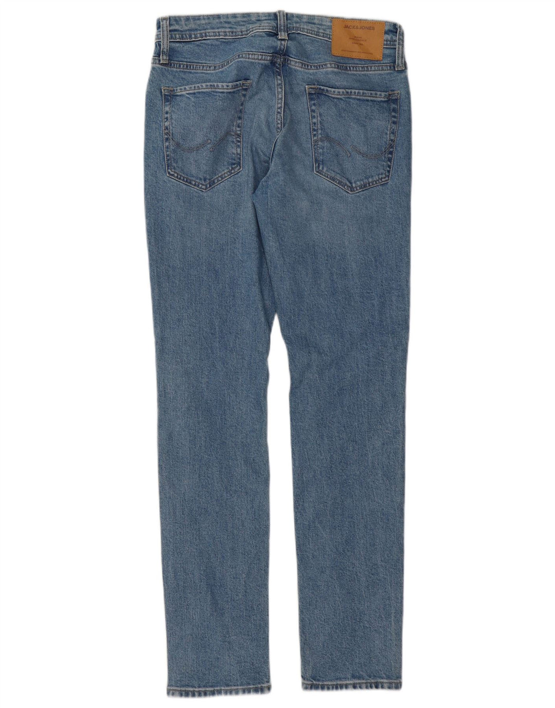 Jack & Jones Herre GLENN Distressed Slim Jeans W30 L32 Blå Bomuld