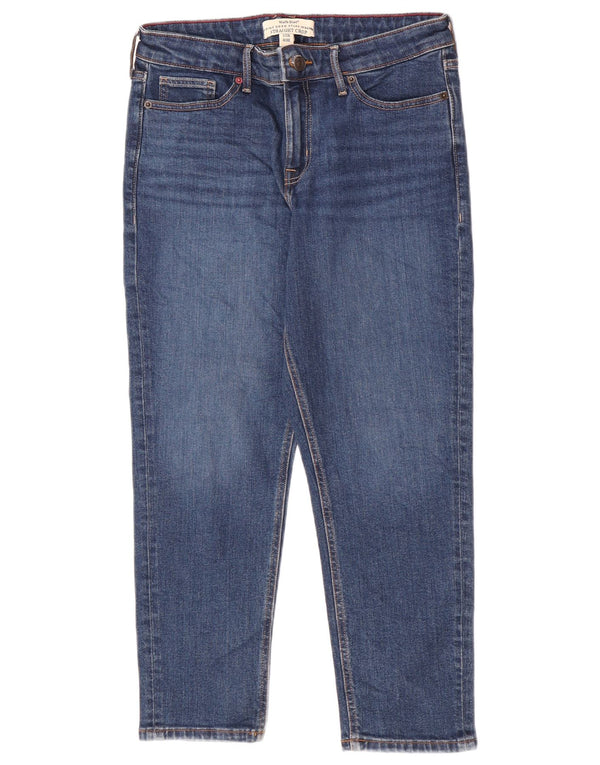 White Stuff Womens Crop Straight Jeans UK 12 Medium W30 L25 Blue Cotton