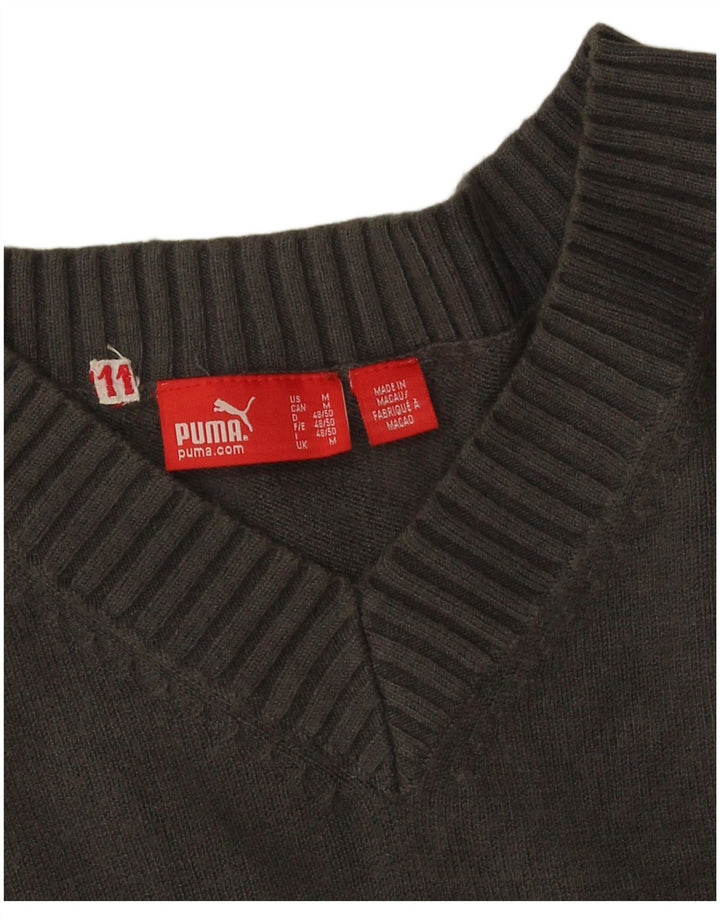 Puma Herre V-hals sweater Medium Grå Viscose