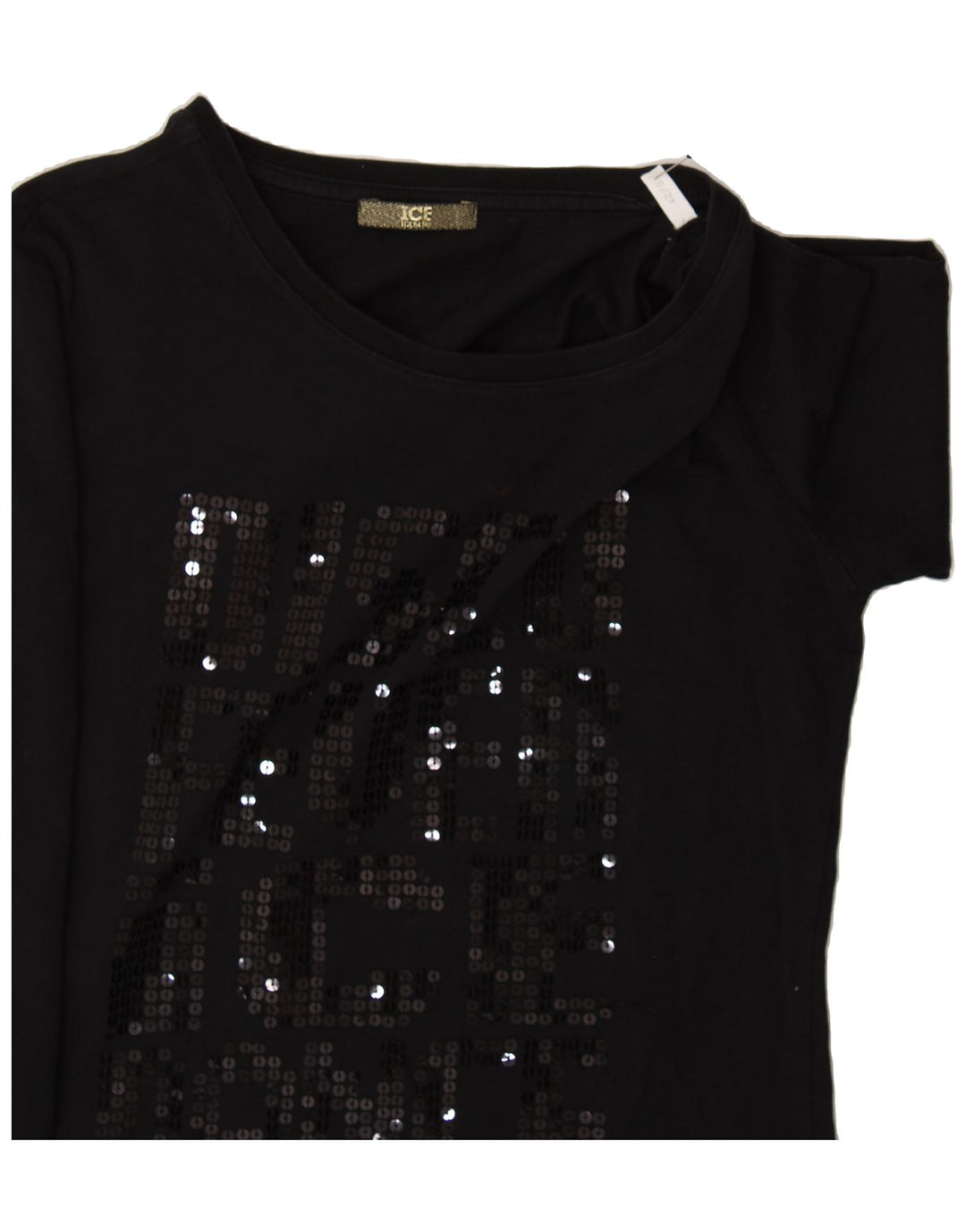 ICEBERG Womens Graphic Top Long Sleeve IT 42 Medium Black Vintage Iceberg and Second-Hand Iceberg from Messina Hembry 