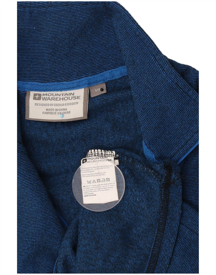 Mountain Warehouse Herre Pullover Træningsdragt Top Stor Blå Nålestribe