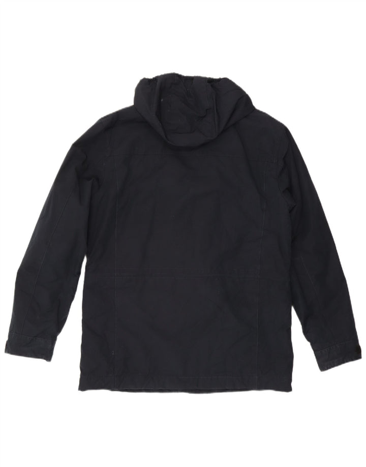 Marks & Spencer Herre Hooded Utility Jacket UK 38 Medium Navy Blue Cotton