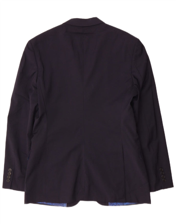 Ted Baker Herre 2 Button Blazer Jacket US 40 Large Navy Blue Wool