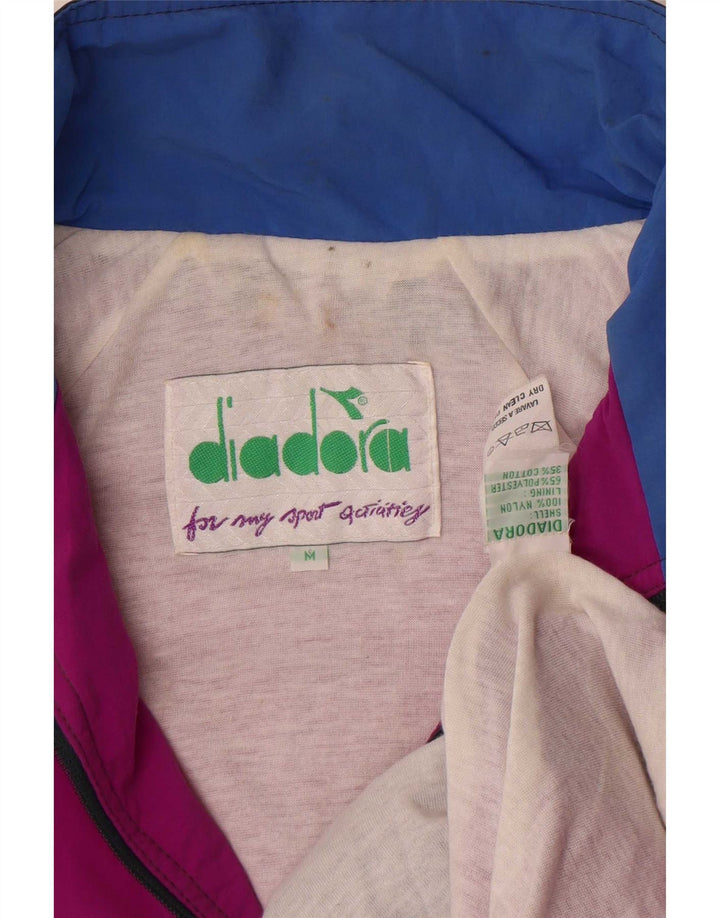 Diadora Herre grafisk træningsdragt Topjakke Medium Pink Colourblock Nylon