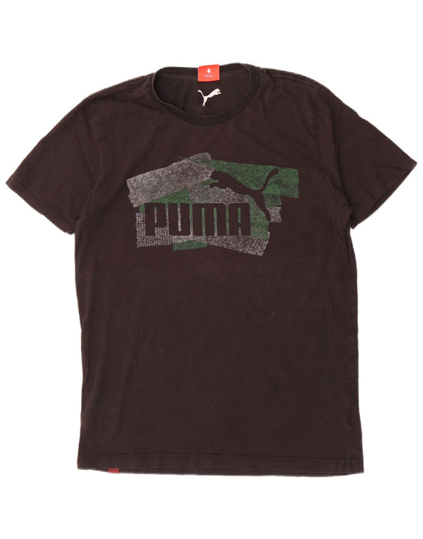 PUMA Mens Graphic T-Shirt Top Medium Navy Blue