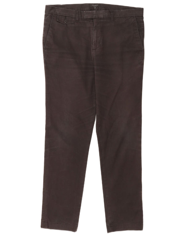 Ted Baker Herre Slim Fit Chino Bukser W34 L31 Grå Bomuld