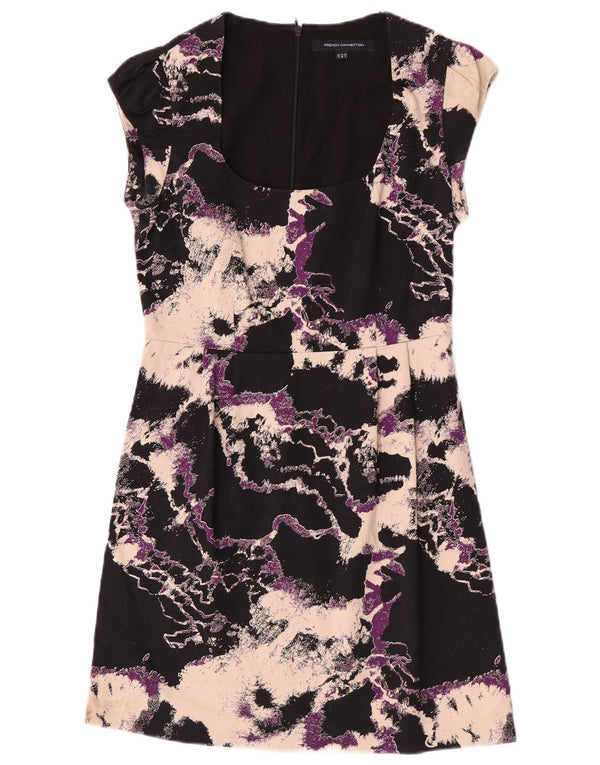 French Connection Dame A-Line Kjole UK 10 Small Navy Blue