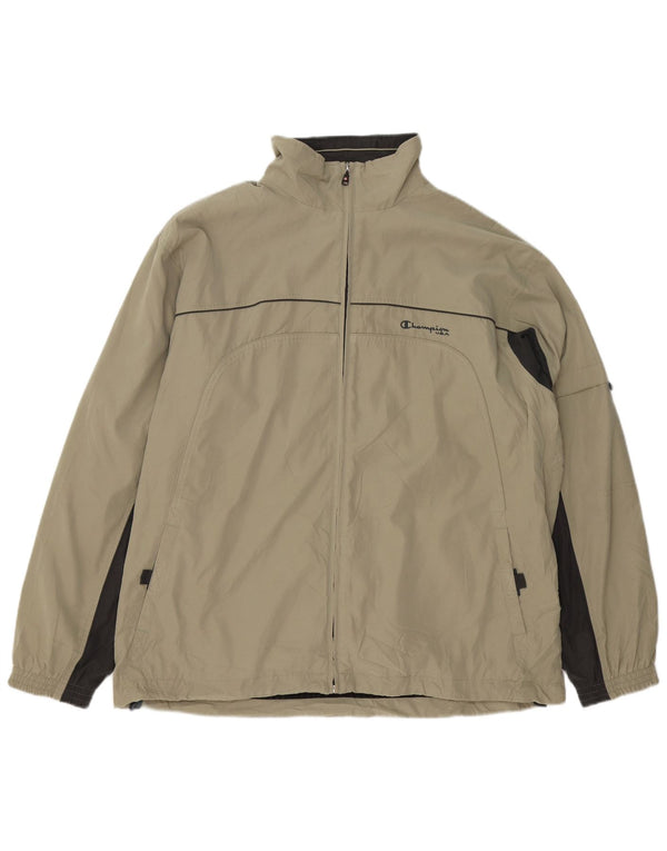 Champion Regnjakke til mænd UK 44 2XL Khaki Colourblock Polyester