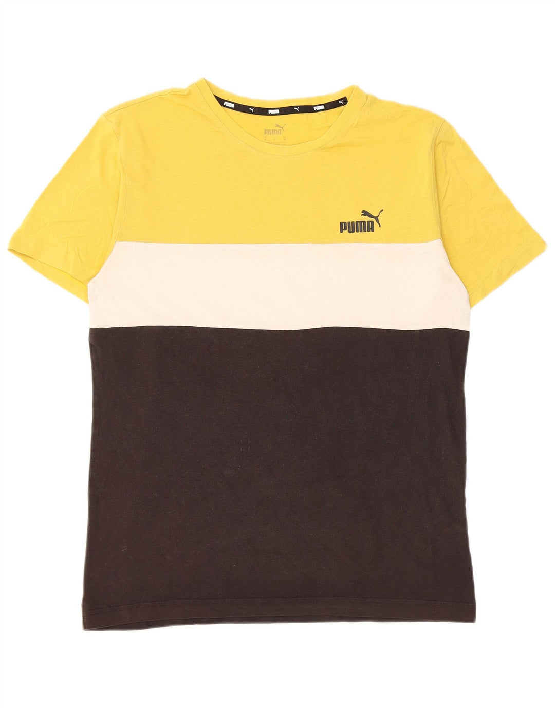 Puma Herre T-Shirt Top Medium Flerfarvet Colourblock Bomuld