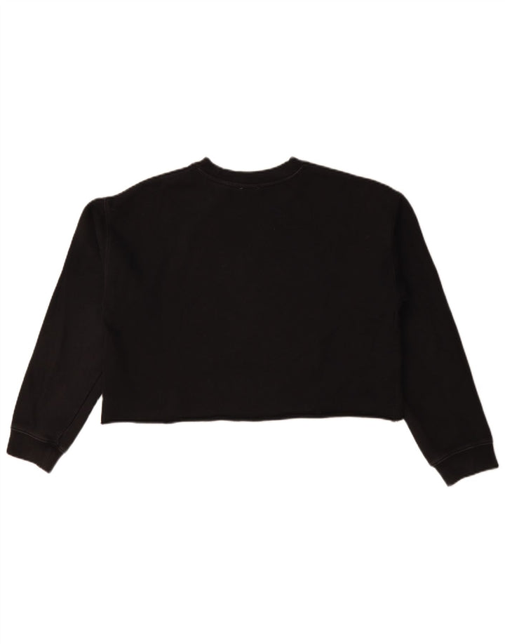 Levi's Womens Crop Oversized grafisk top Langærmet UK 10 Small Black