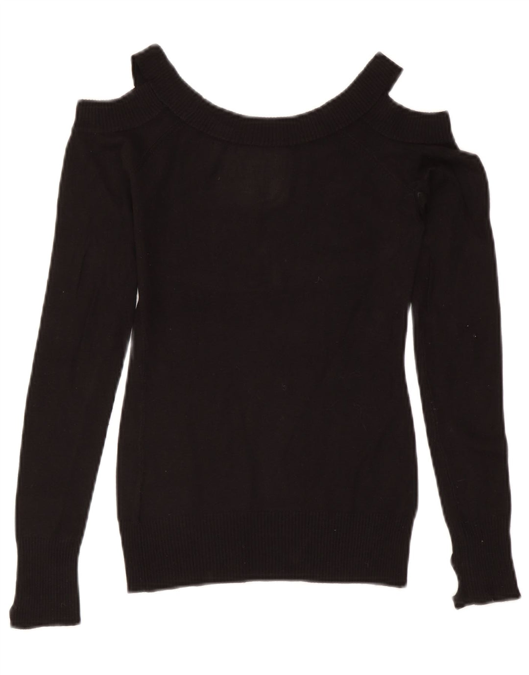 GUESS Dame grafisk bådhals sweater UK 8 Small Black
