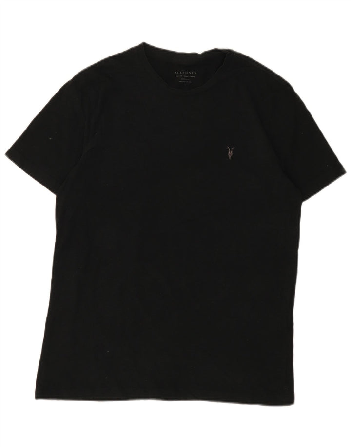 All Saints Herre T-Shirt Top Medium Sort Bomuld