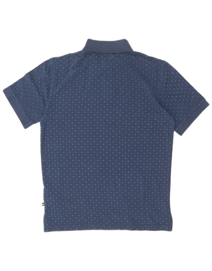 Bugatti herre poloshirt Medium blå plettet bomuld