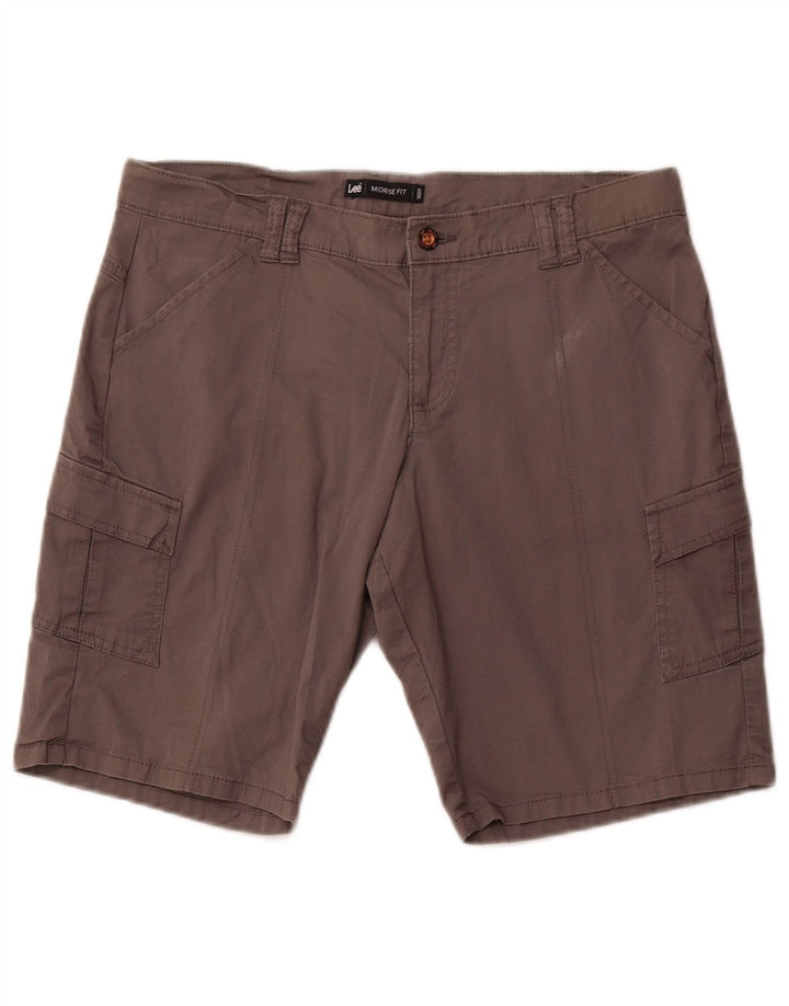 LEE Dame Mid Rise Cargo Shorts US 8 Medium W32 Grå Bomuld