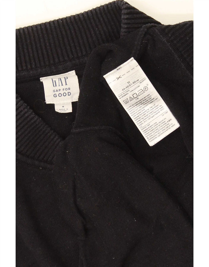 Gap Herre Cardigan Sweater Medium Sort Bomuld