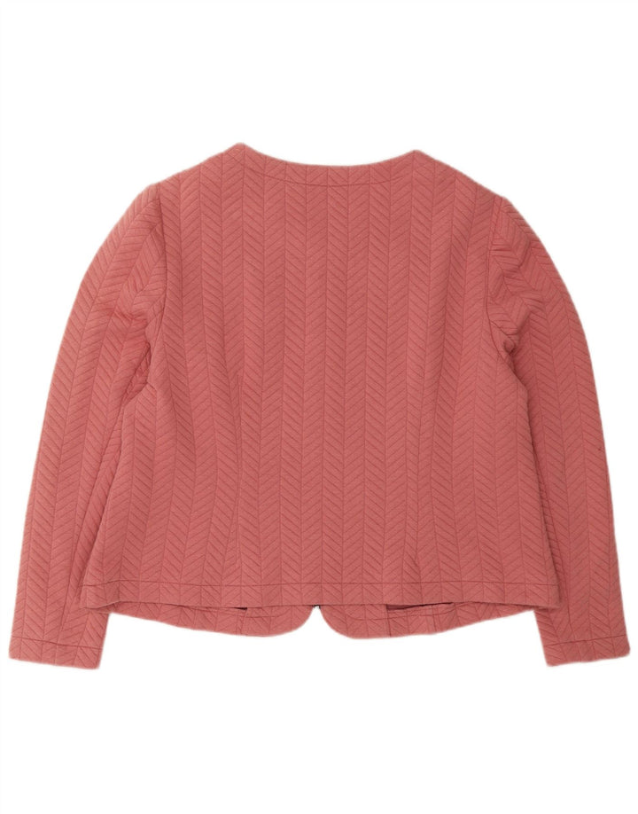 Marks & Spencer Dame Blazer Jakke med fuld lynlås UK 20 2XL Pink Polyester