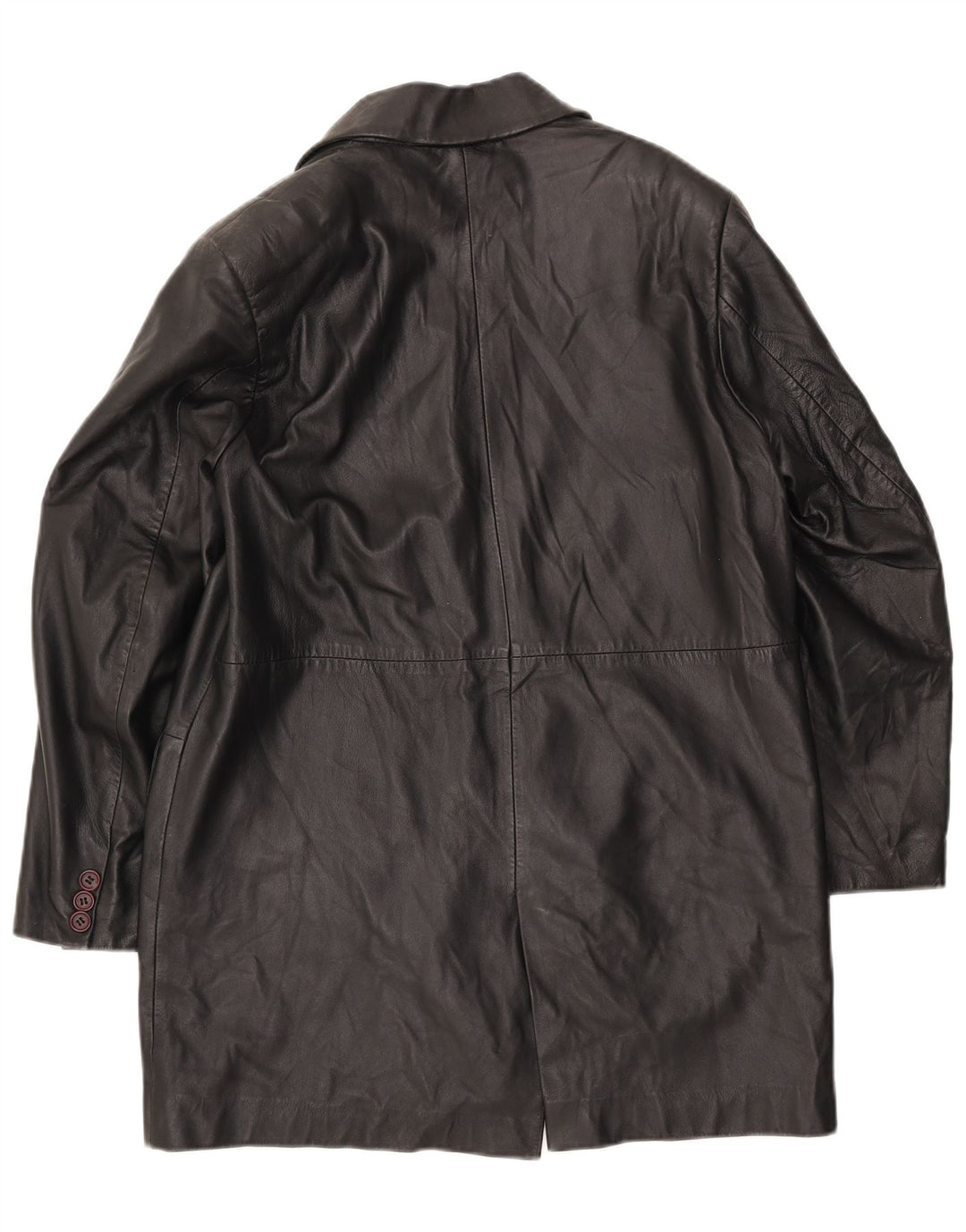 Vintage læderfrakke til kvinder IT 42 Medium sort læder