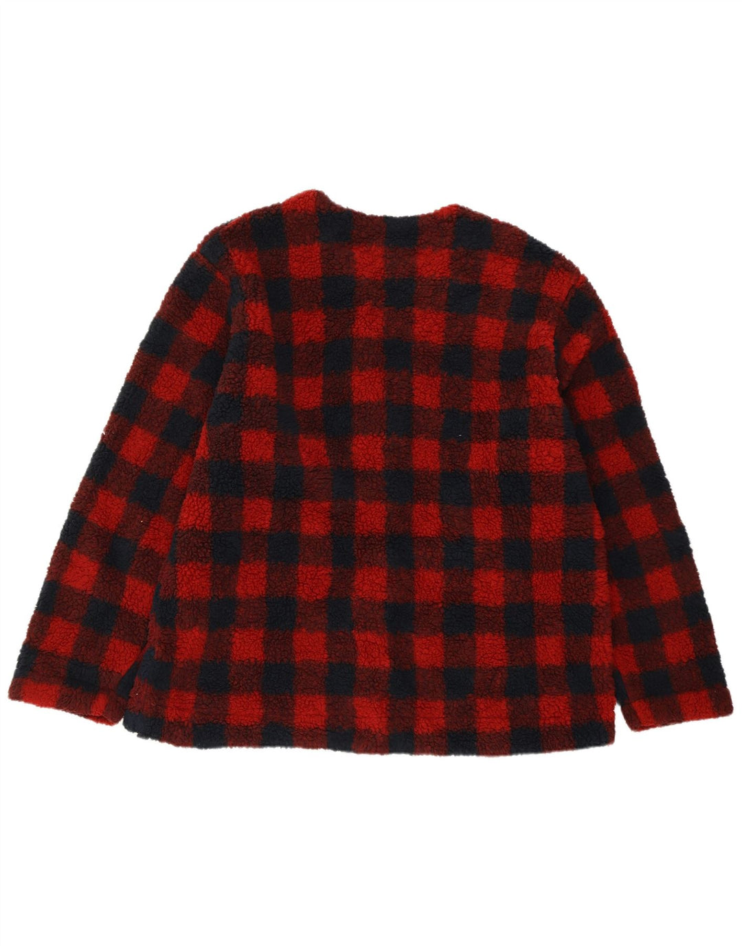 LEE Dame Oversized Fleecejakke UK 18 XL rødternet polyester