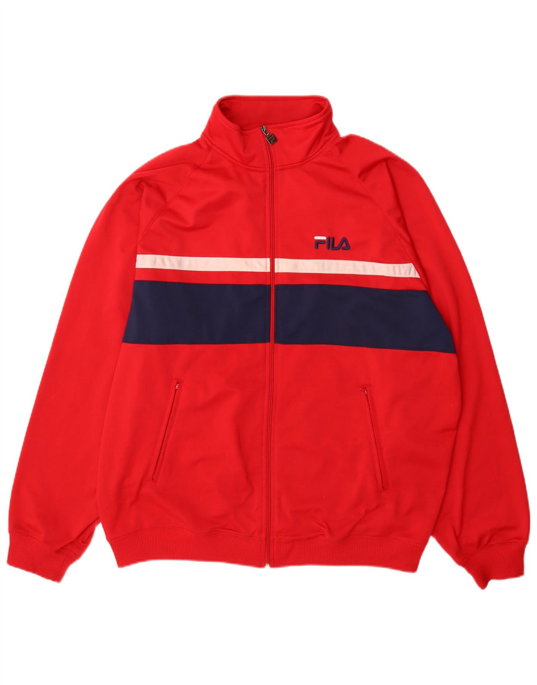 Fila Træningsdragt til mænd Topjakke XL Rød Colourblock Polyester