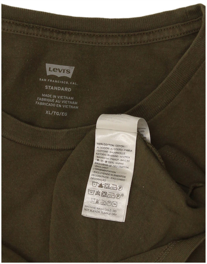 Levi's Herre Standard T-Shirt Top XL Khaki Bomuld