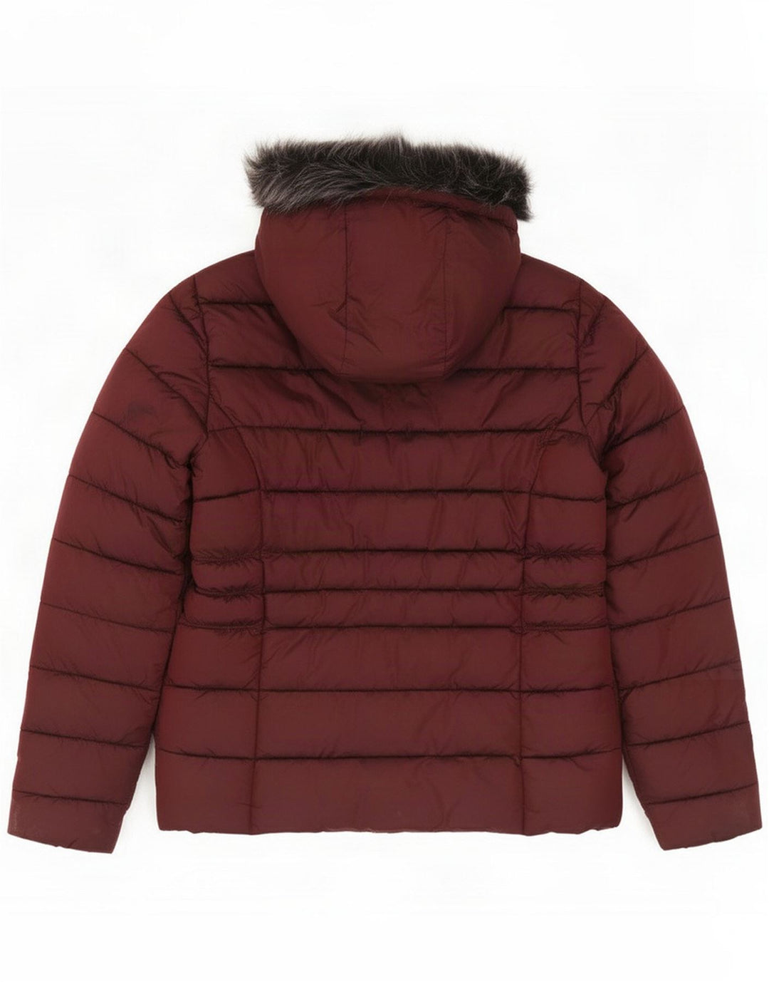 Superdry Dame Hættejakke UK 8 Small Burgundy Polyester