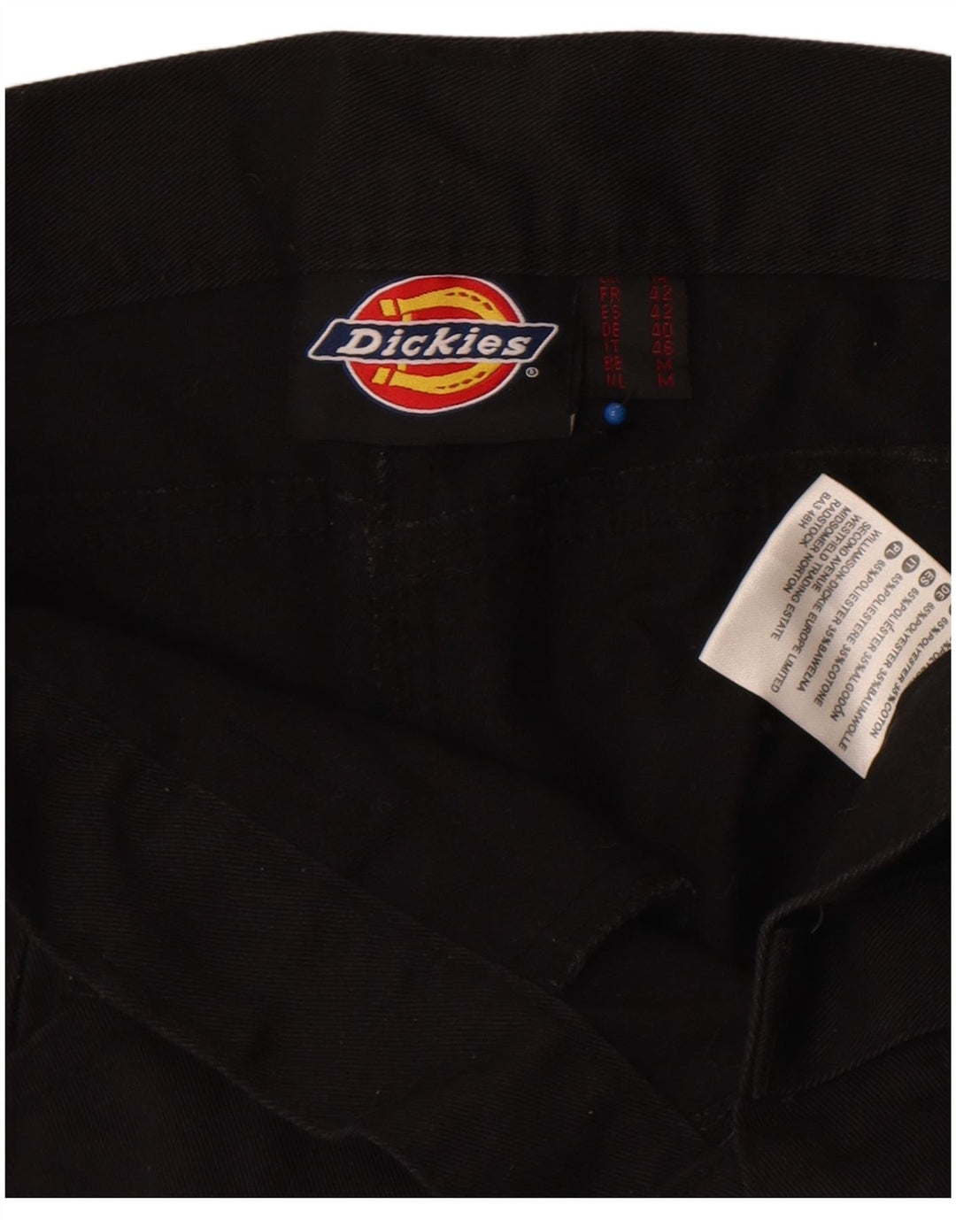 Dickies Dame Straight Cargo Trousers UK 14 Large W32 L30 Black Polyester