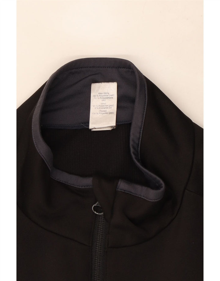 Vintage træningsdragt til mænd, topjakke, stor sort polyester