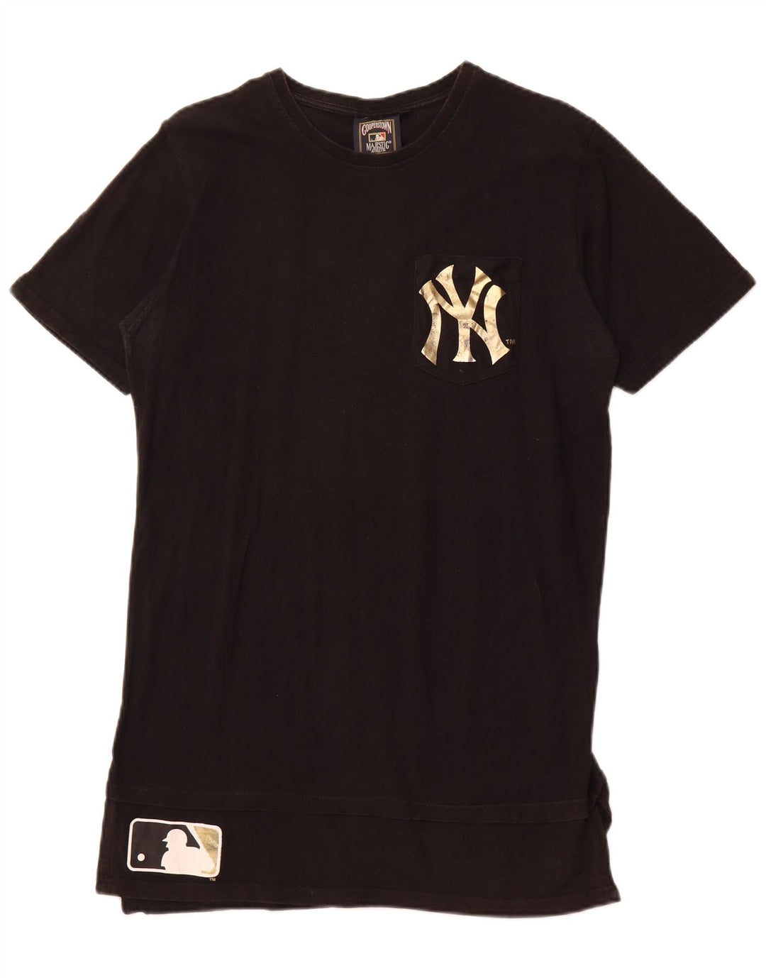 MAJESTIC Womens New York Yankees Grafisk Tunika Top UK 16 Large Sort