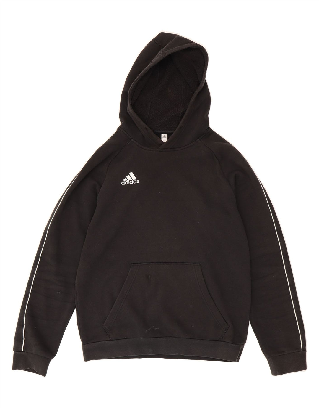 ADIDAS Mens Hoodie Jumper Medium Black Cotton Vintage Adidas and Second-Hand Adidas from Messina Hembry 