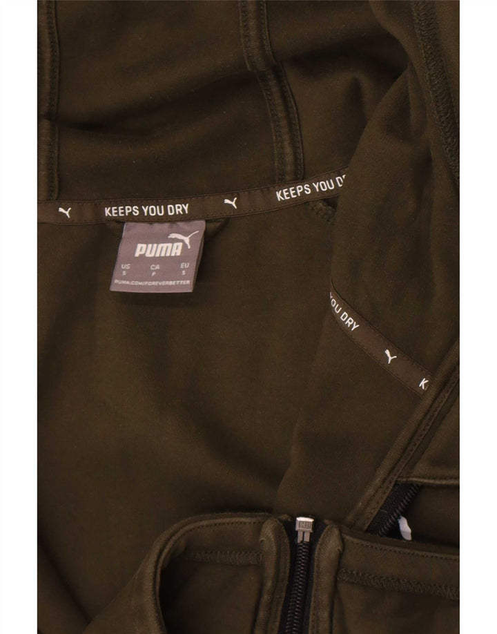Puma Hættetrøje med lynlås til mænd Small Khaki Colourblock