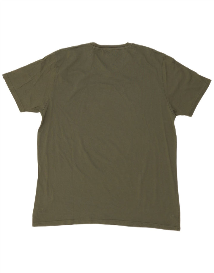 ALPHA INDUSTRIES Herre T-Shirt Top 3XL Khaki Bomuld
