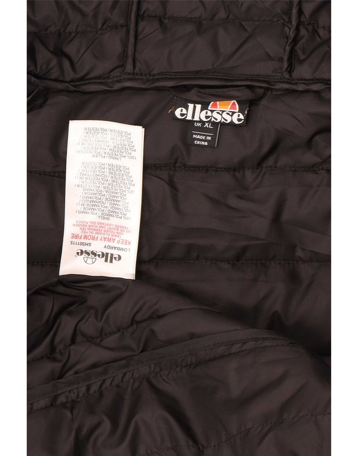Ellesse Herre hættepolstret jakke UK 42 XL Grå polyamid