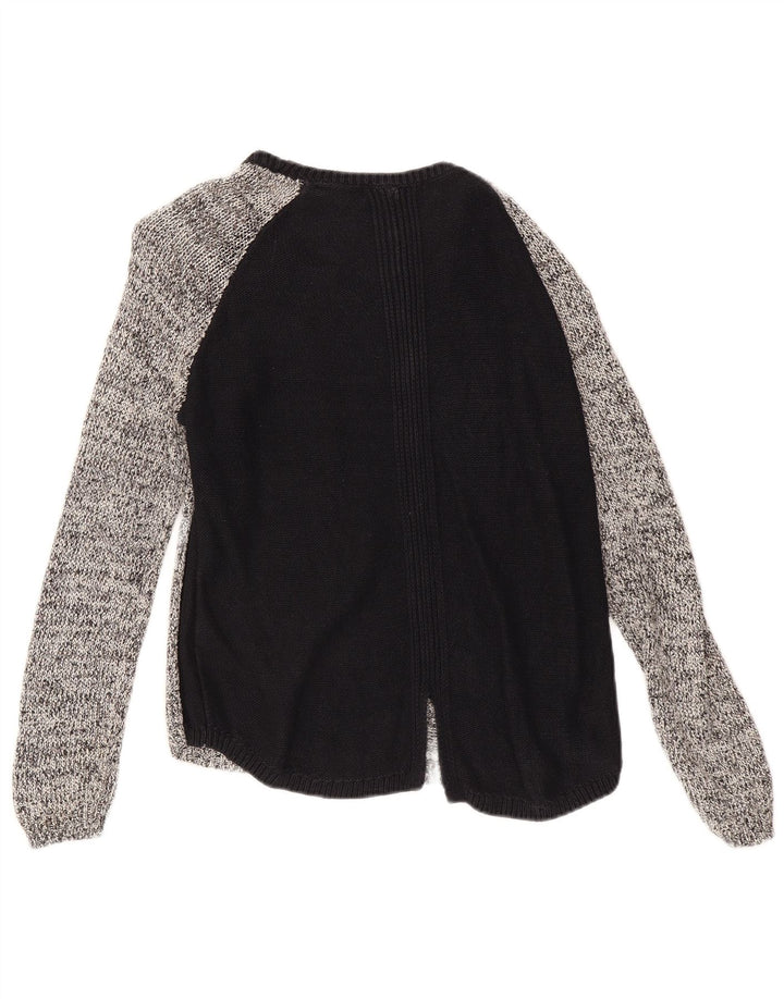 Marks & Spencer Dame Boat Neck Jumper Sweater UK 12 Medium Black