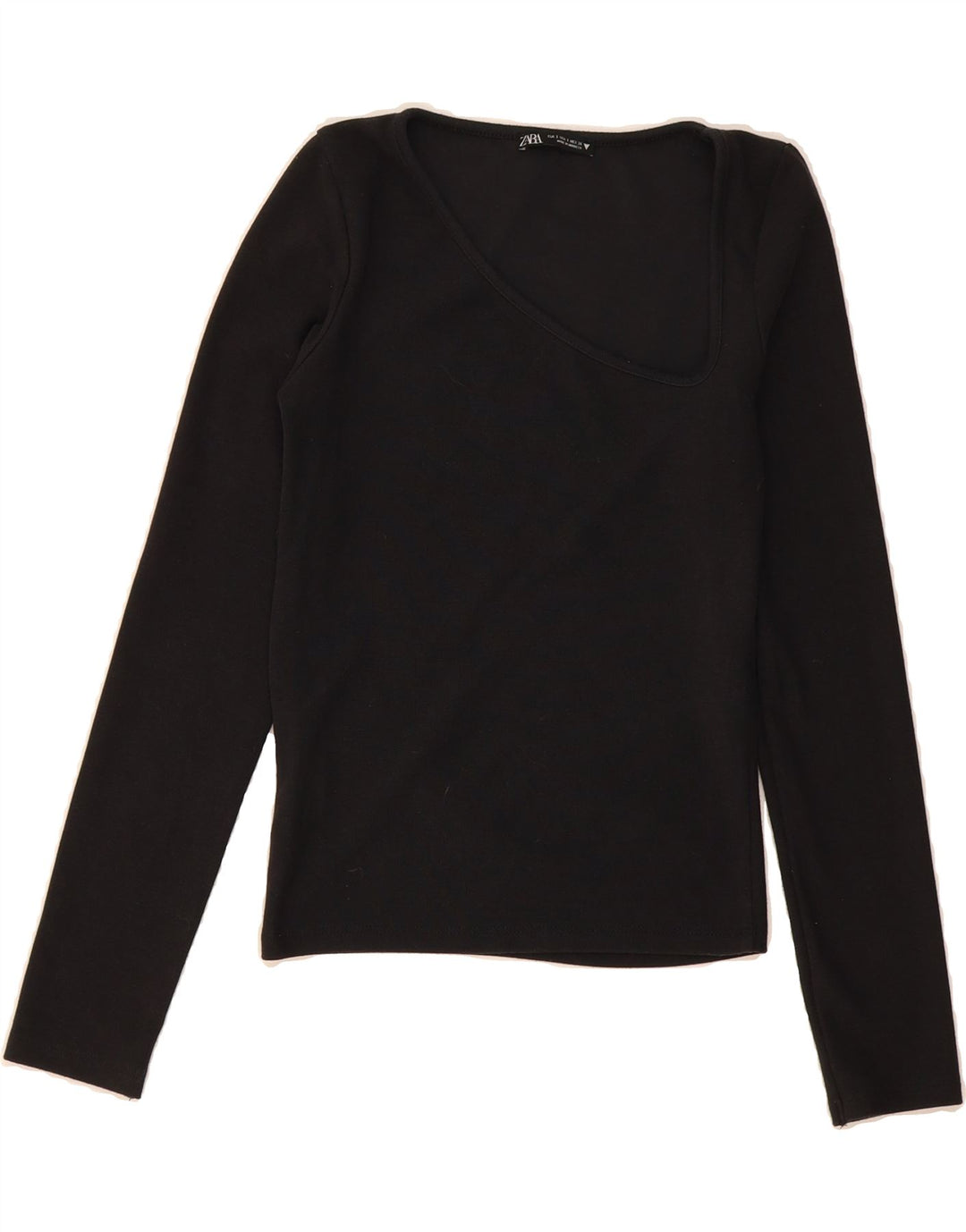 ZARA Womens Top Long Sleeve UK 10 Small Black Vintage Zara and Second-Hand Zara from Messina Hembry 