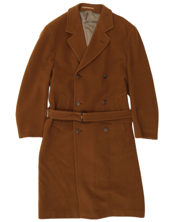 VINTAGE Herre Dobbeltradet Frakke UK 38 Medium Brun