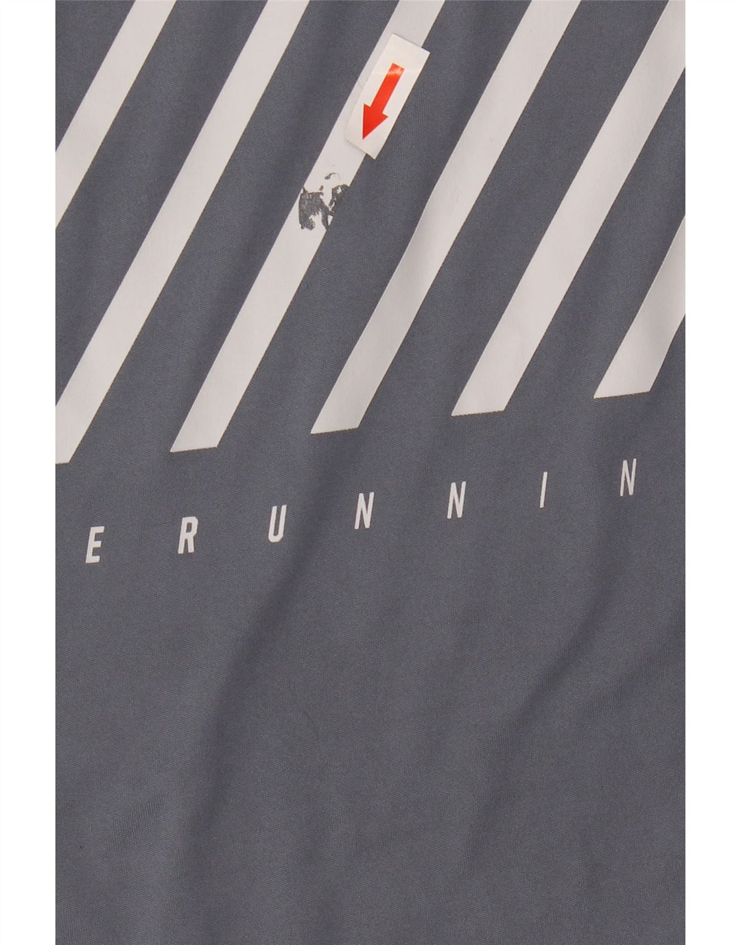 Nike herre Dri Fit grafisk T-shirt top XL grå stribet polyester