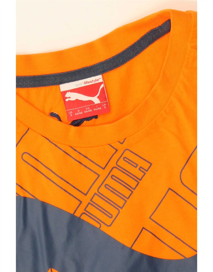 Puma Herre Grafisk T-Shirt Top Lille Orange