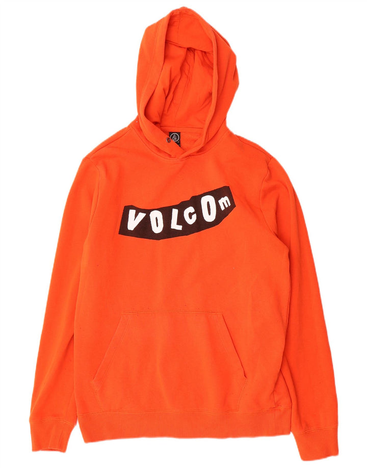 VOLCOM Grafisk hættetrøje til mænd, lille orange bomuld