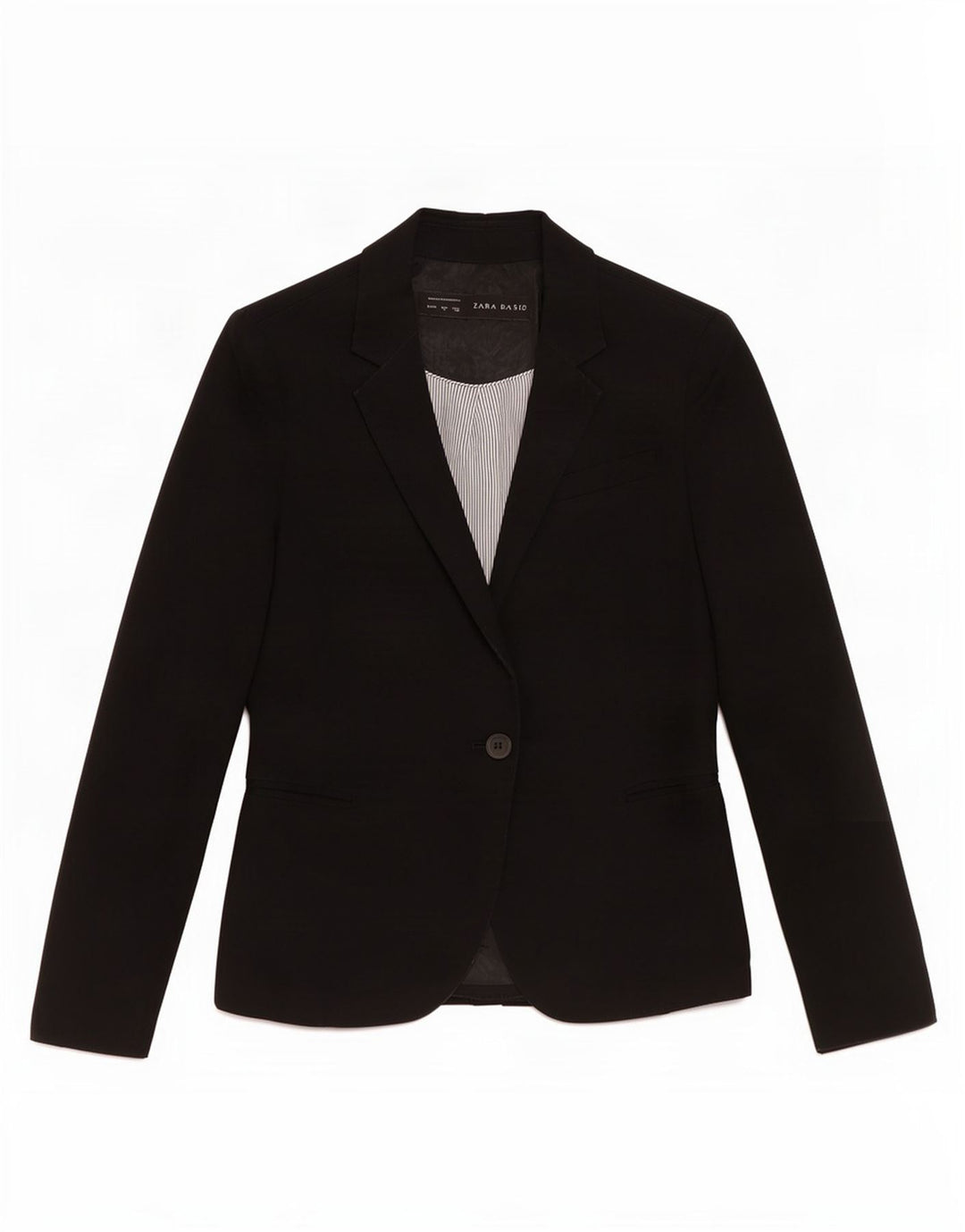 Zara Dame 1 Knap Blazer Jacket UK 14 Large Sort
